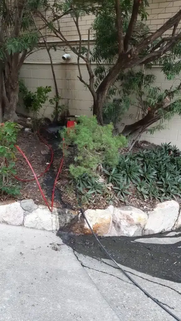 Drain jetter at work