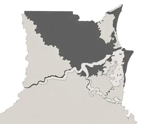 Areas service area map